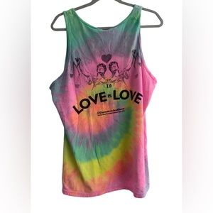 PRIDE Love is Love tie-dye tank top. Unique fun piece. Size L Found in Miami FL